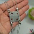 Кулон для четверых друзей "Best Friends Forever Пазлы". Нержавеющая сталь